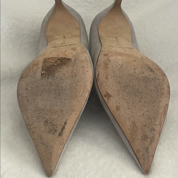 Manolo Blahnik🦋 Grey Espedal Collar Pointed Toe - Picture 3 of 7